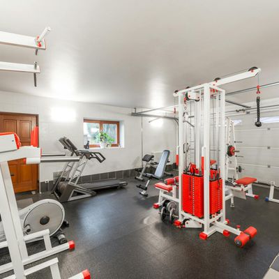 Minimalist training space with natural light